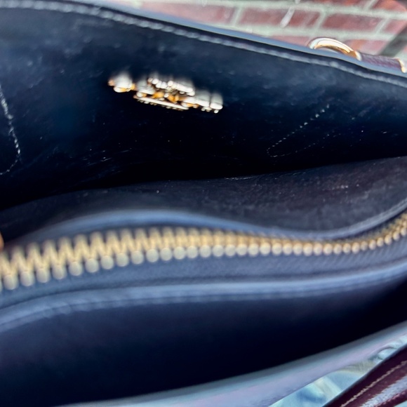 COACH Authenticated Alma Satchel Crossgrain Leather Domed + Hangtag Burgundy SoA - Picture 14 of 16